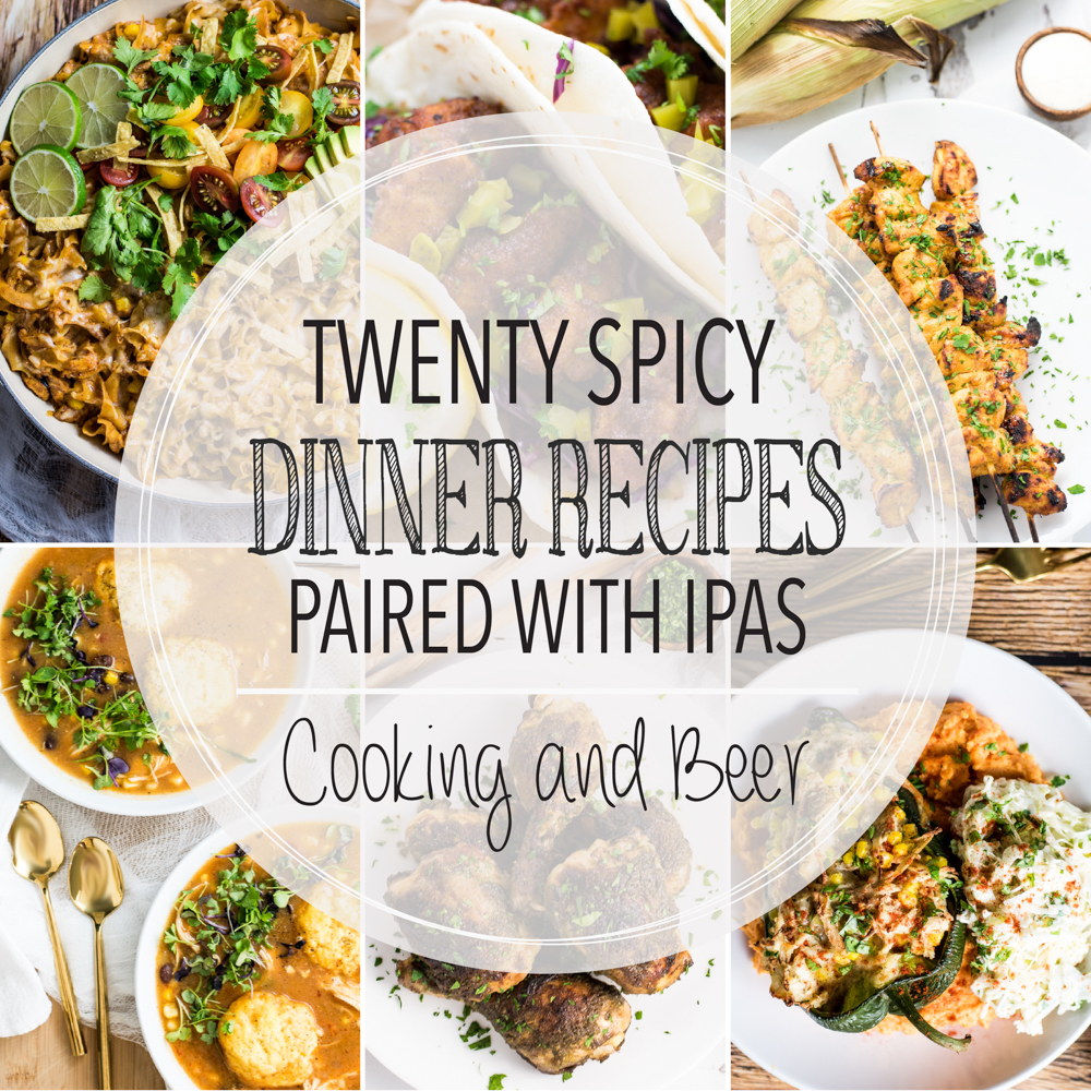 From pasta dishes to braised meat and from soup to quesadillas, here are 20 spicy dinner recipes paired with IPAs! These are perfect for a pairing party!