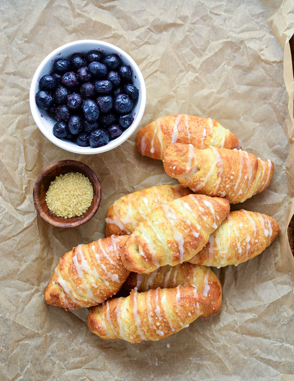 Blueberry Almond Crescent Rolls are the perfect quick and simple breakfast recipe using store bought crescent roll dough and just a handful of ingredients!
