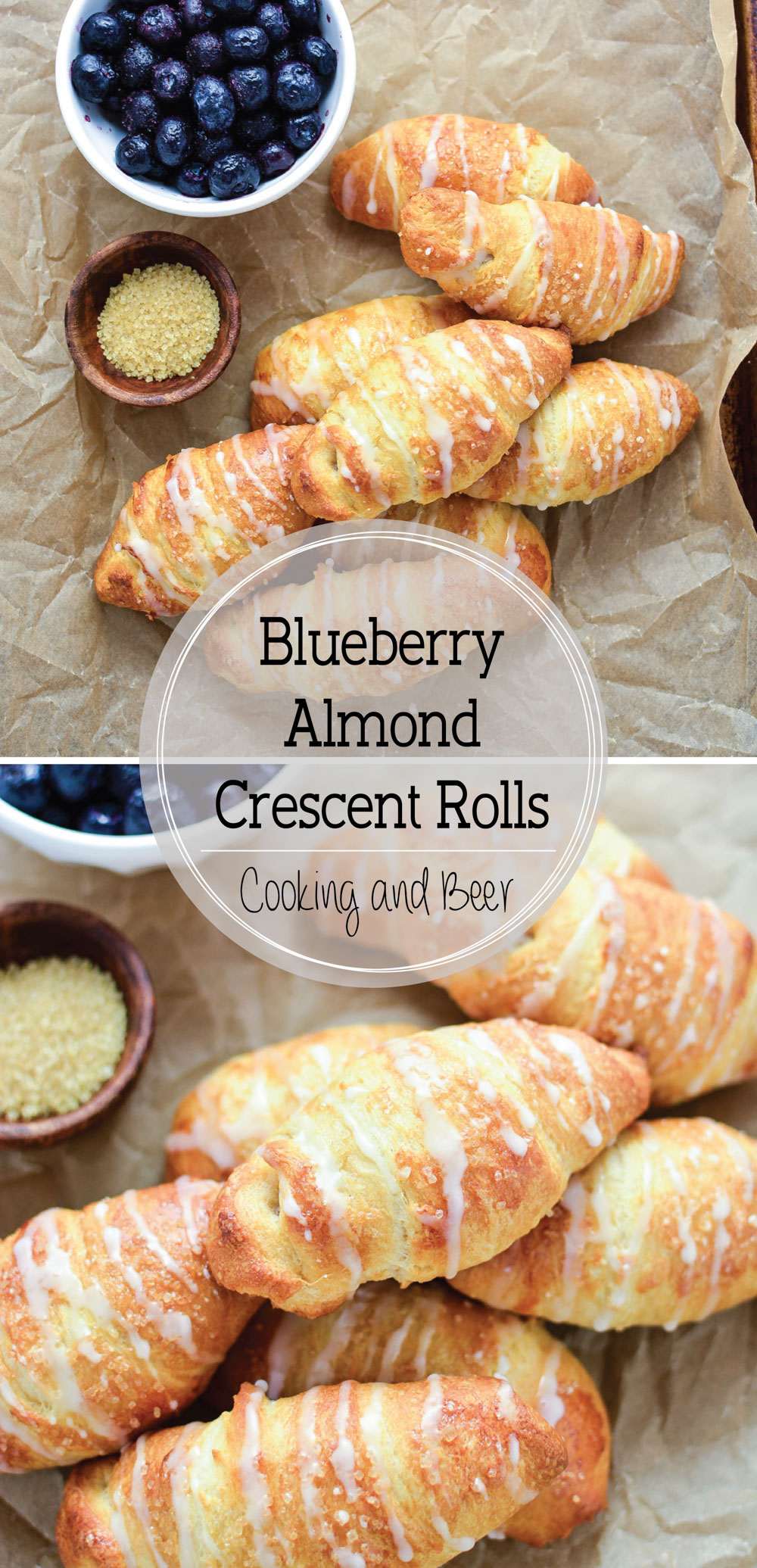 Blueberry Almond Crescent Rolls are the perfect quick and simple breakfast recipe using store bought crescent roll dough and just a handful of ingredients!