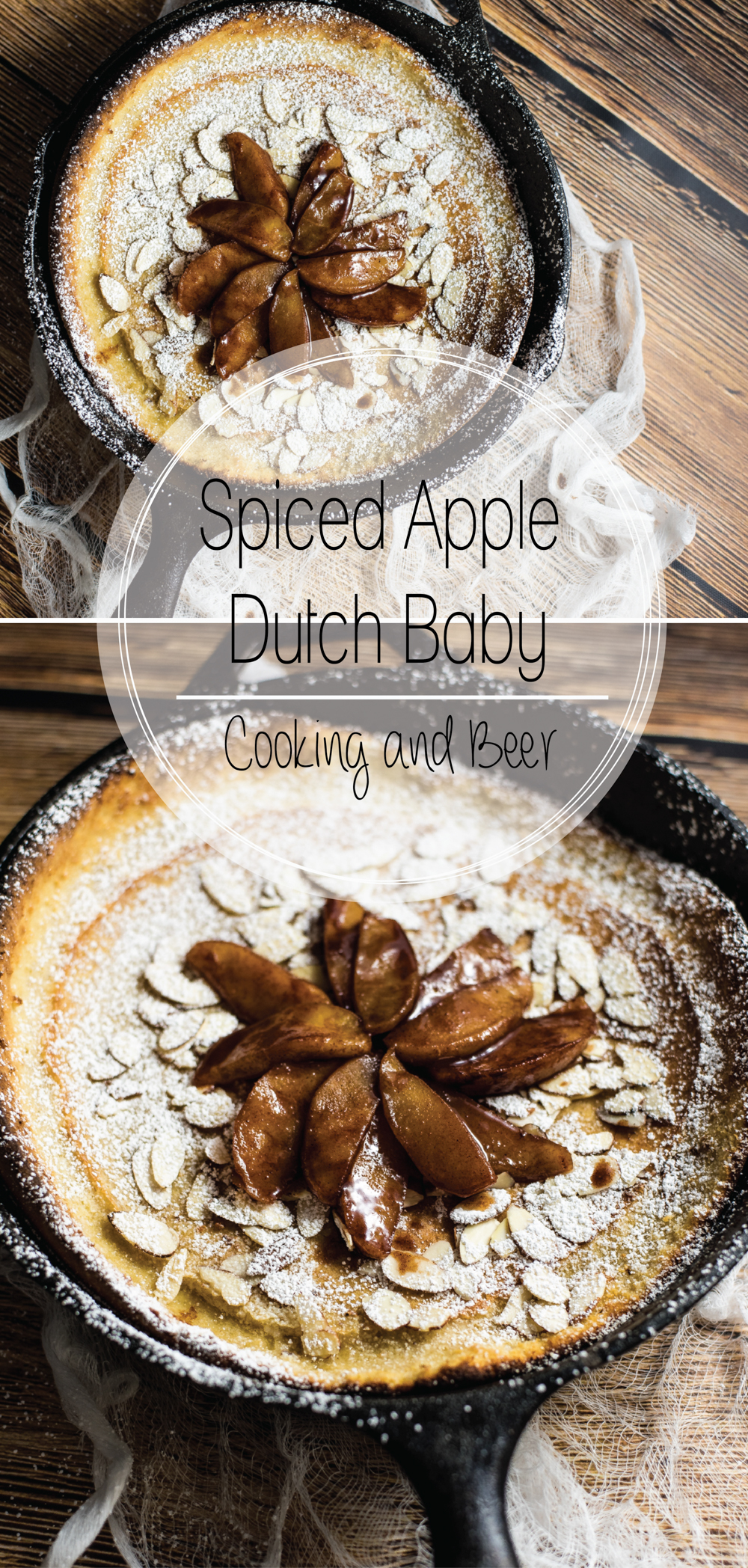 Spiced Apple Dutch Baby is a the perfect fall spin on the classic dutch baby. It is loaded with cinnamon and cardamom and topped with spiced roasted apples!