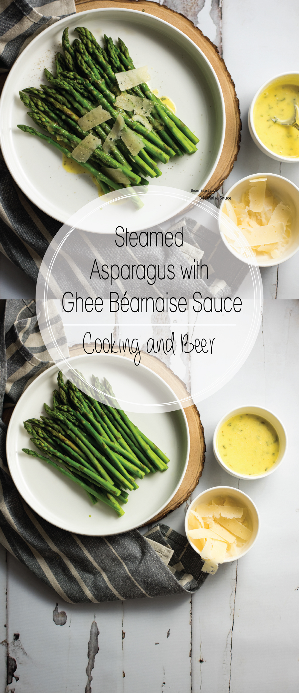 Steamed Asparagus with Ghee Béarnaise Sauce is the perfect side dish for Sunday dinner, especially Easter Sunday dinner! It's super simple and delicious!