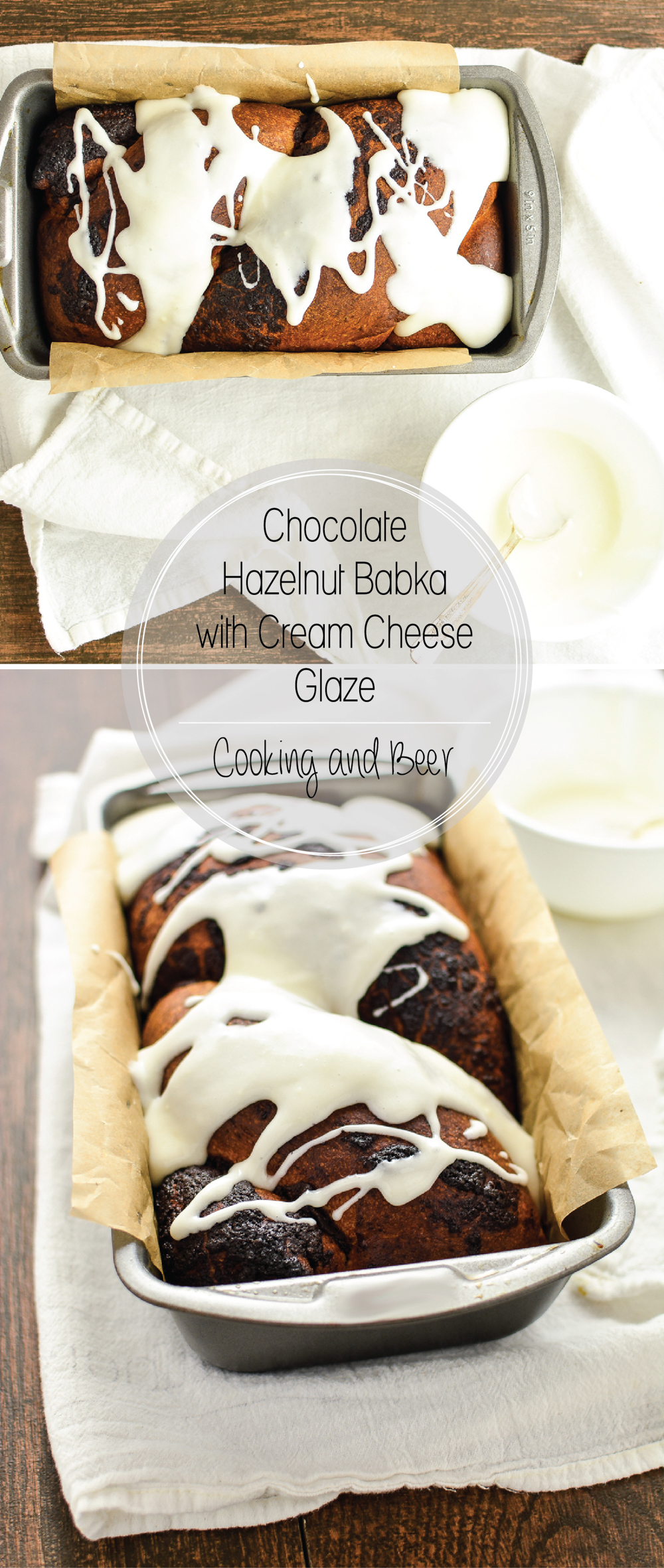 This not so traditional Chocolate Hazelnut Babka with Cream Cheese Glaze is the perfect sweet bread for breakfast or dessert!