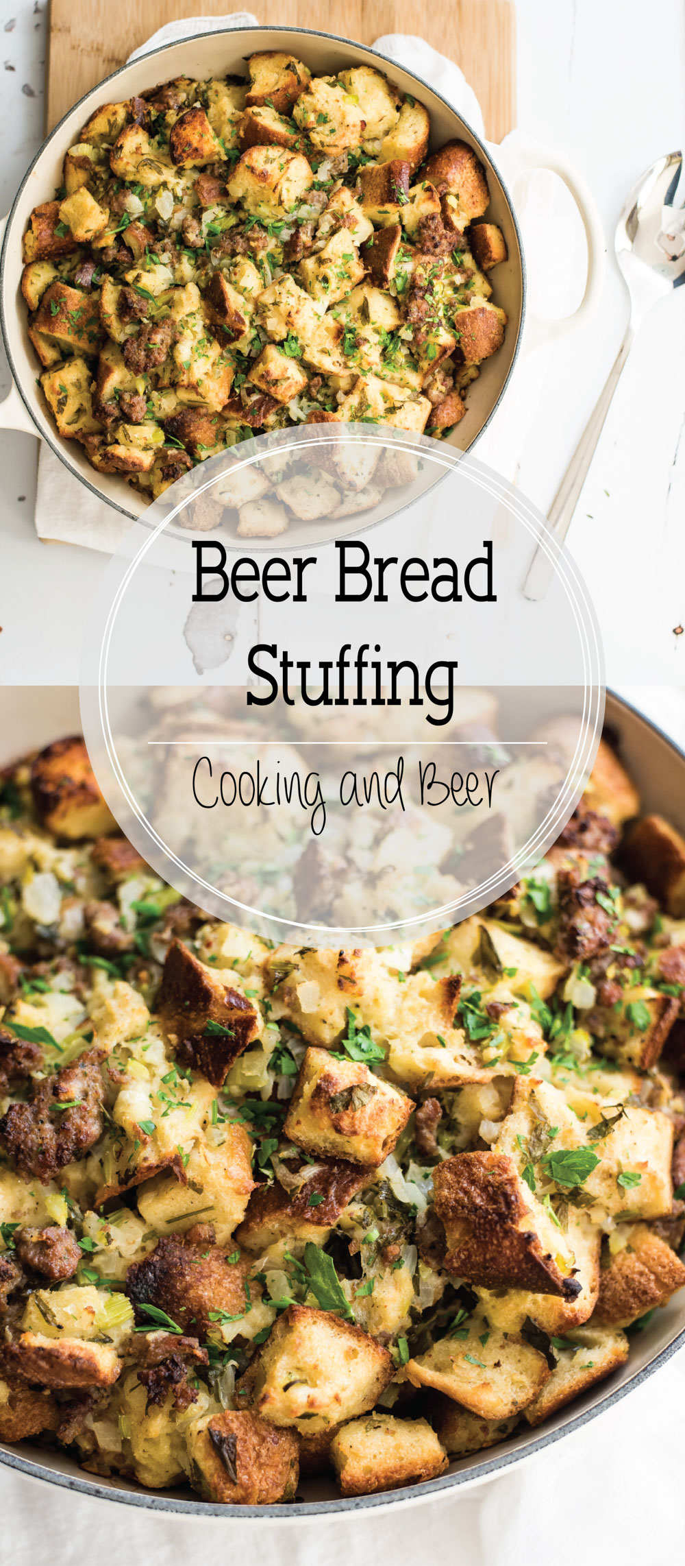 Take your Thanksgiving stuffing to the next level and use beer bread instead! It adds so much flavor and the end result can not be matched!