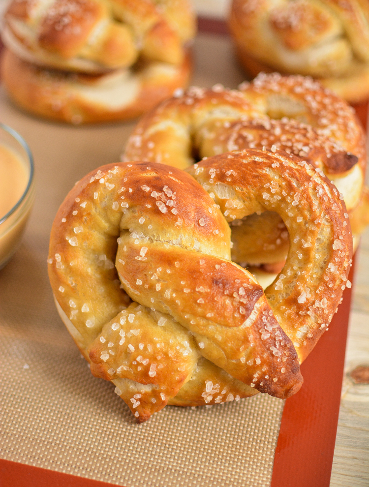 Homemade Soft Pretzels with Spicy Beer Cheese Sauce