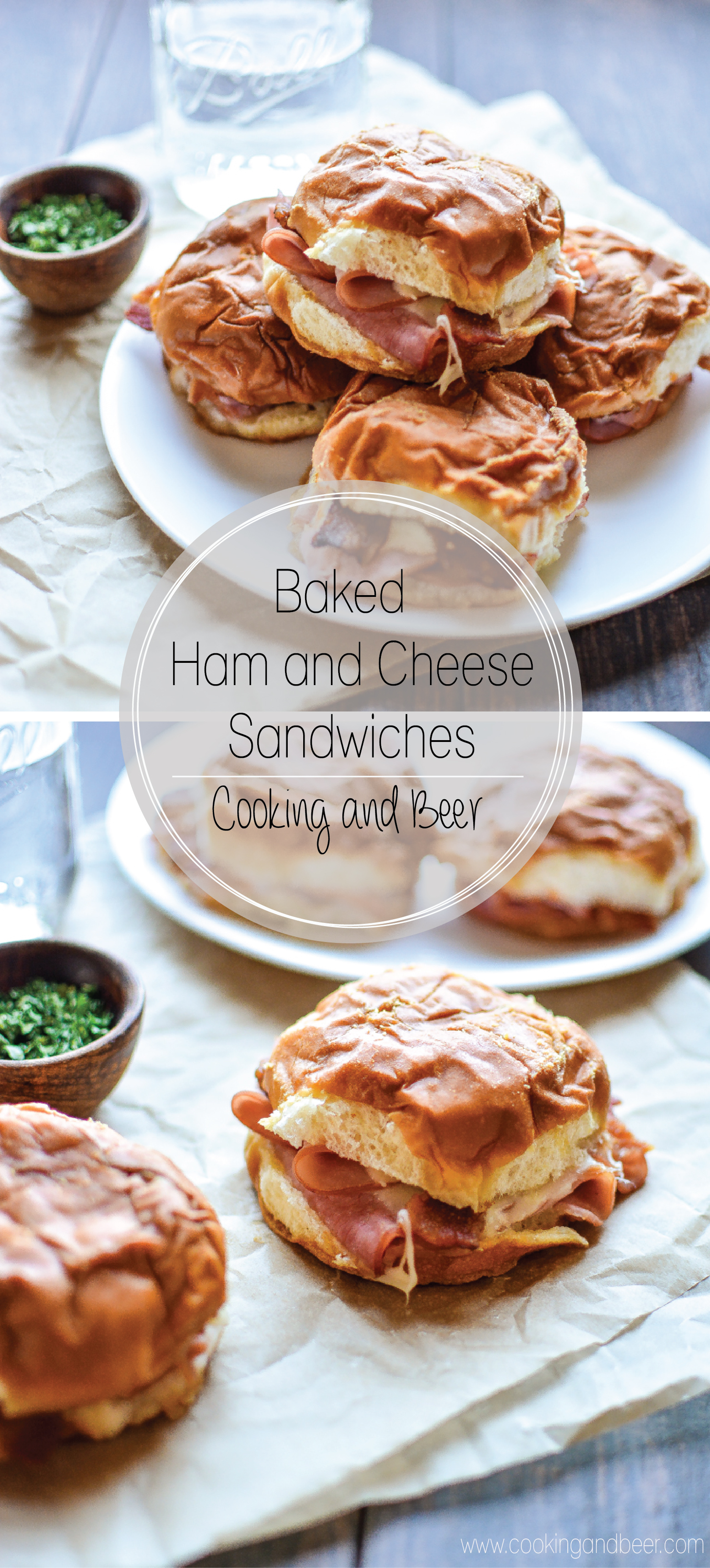 Baked Ham and Cheese Sandwiches with Spicy Mustard are melty, delicious and perfect for a quick lunch, game-day finger food, or dinner entree recipe!