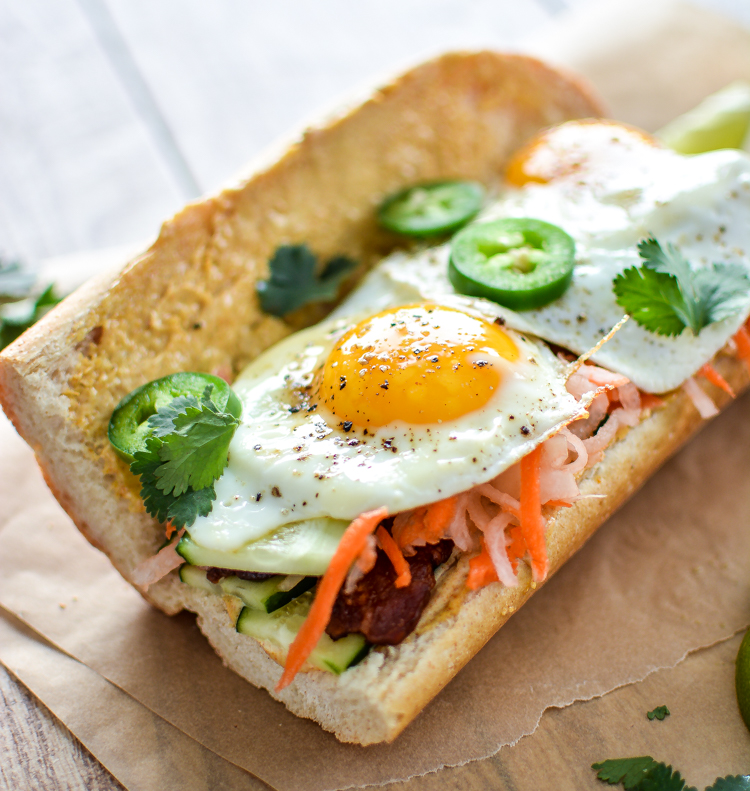 Breakfast Banh Mi with Bacon and Curry AioliCooking and Beer