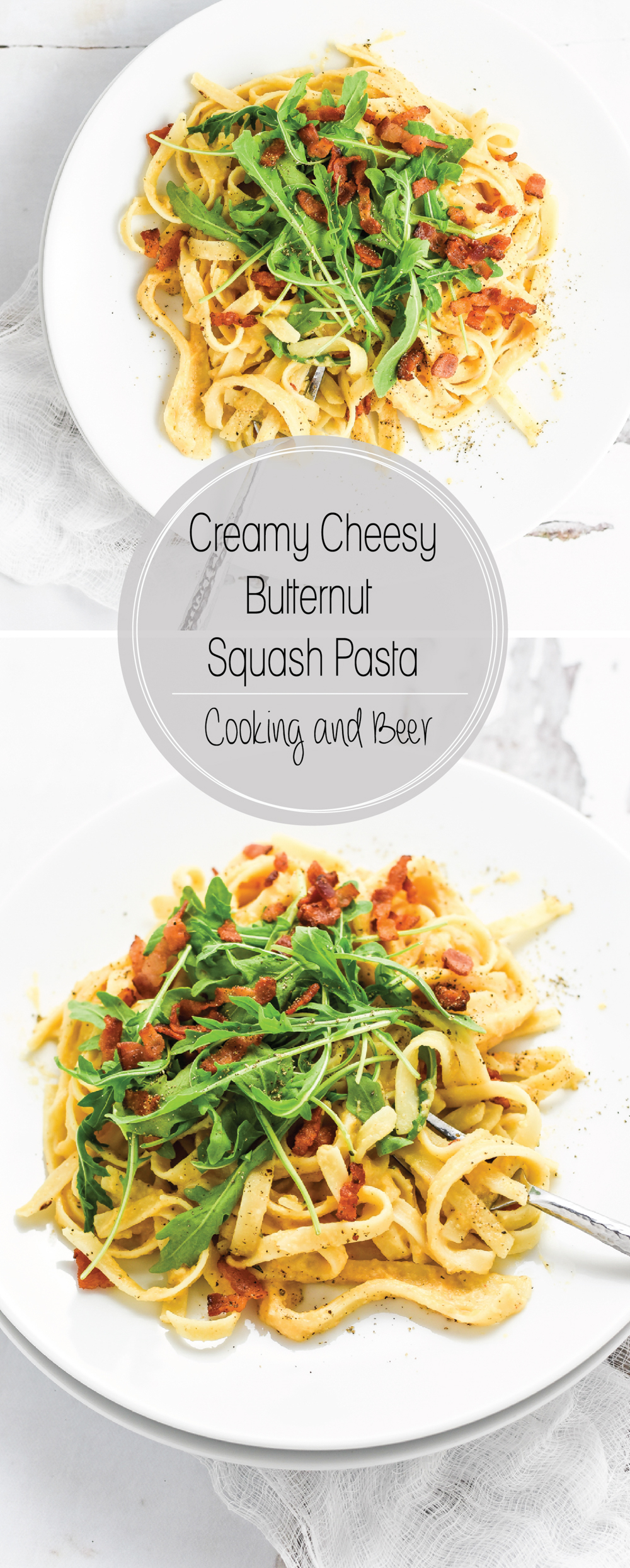 Creamy Cheesy Butternut Squash Pasta is the perfect fall family-friendly weeknight meal that highlights the subtle flavors of butternut squash!