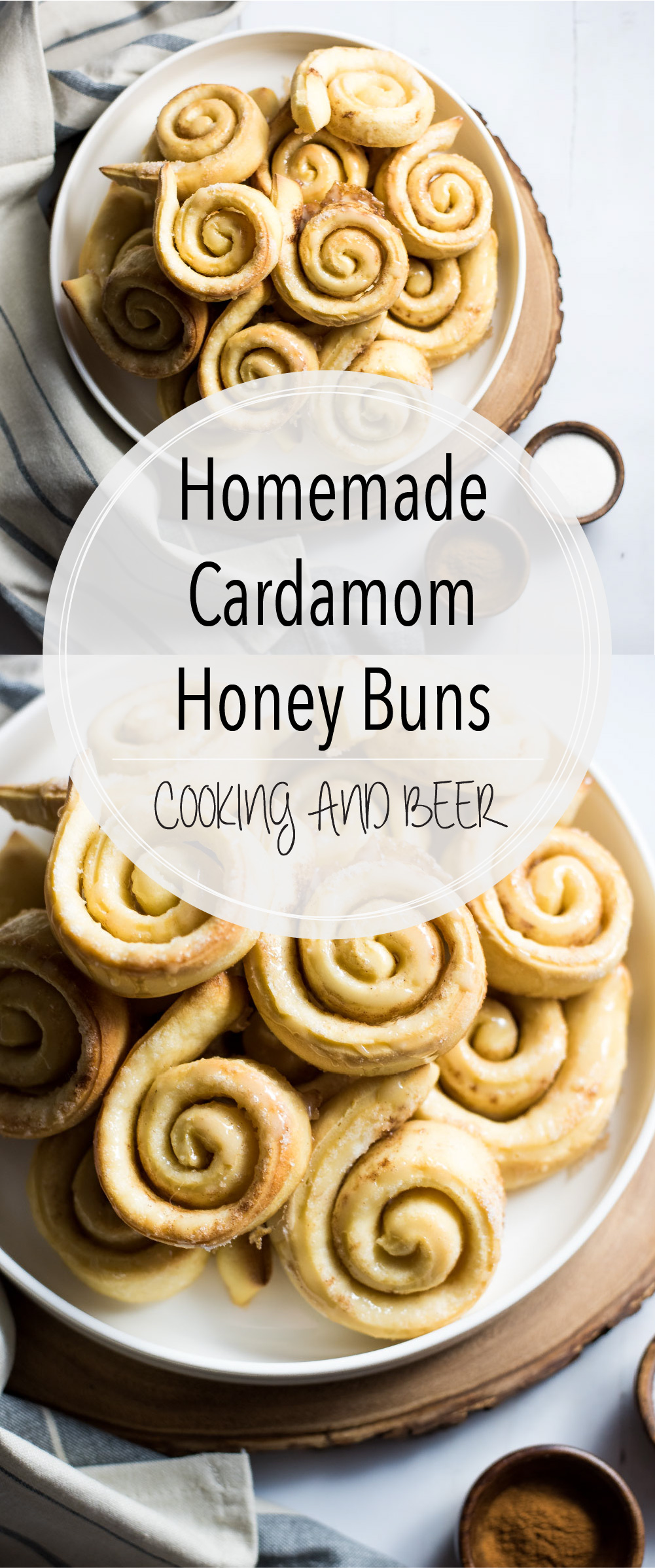 If you are a lover of homemade honey buns and love big and bold spices, these homemade cardamom honey buns are what you need for a relaxing Sunday morning!