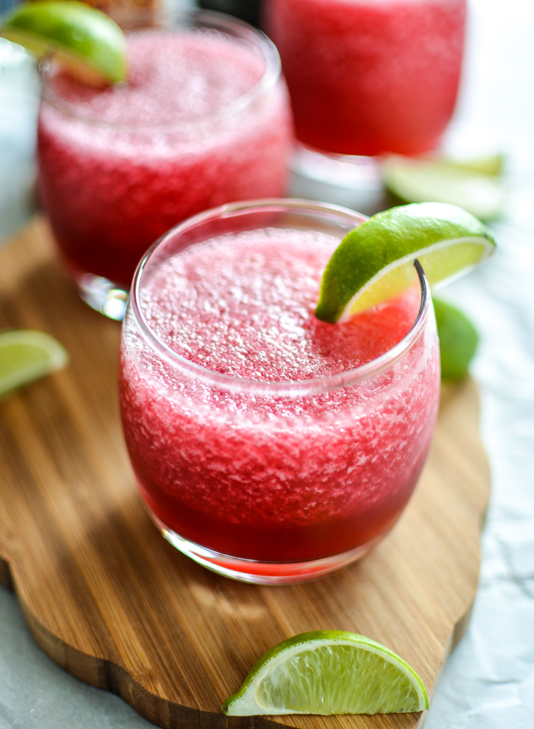 Your summer needs some Tart Cherry and Hibiscus Beer Margaritas in it! | www.cookingandbeer.com