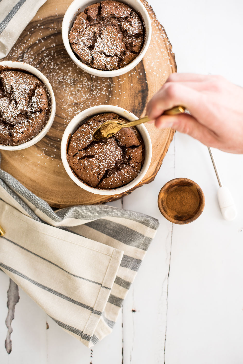 Easy cinnamon chocolate soufflés are nothing to be scared of. Soufflés are actually very simple once you get the technique down, so give this recipe a try!