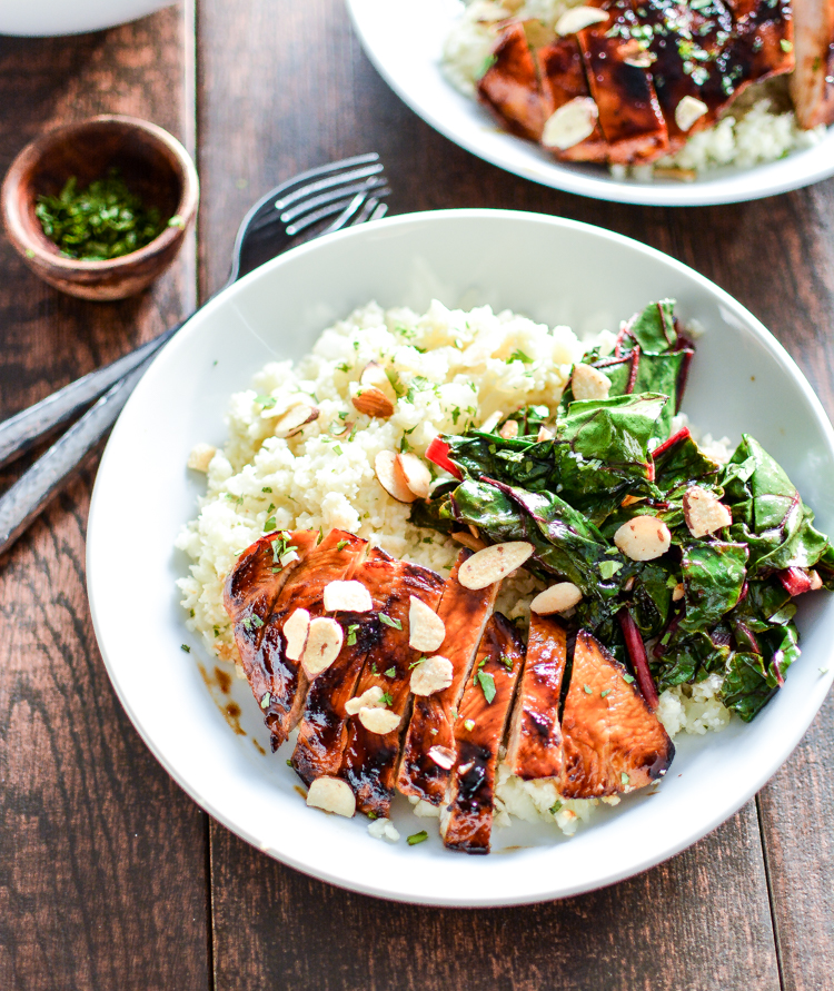Barbecue Chicken and Cauliflower Couscous Bowls