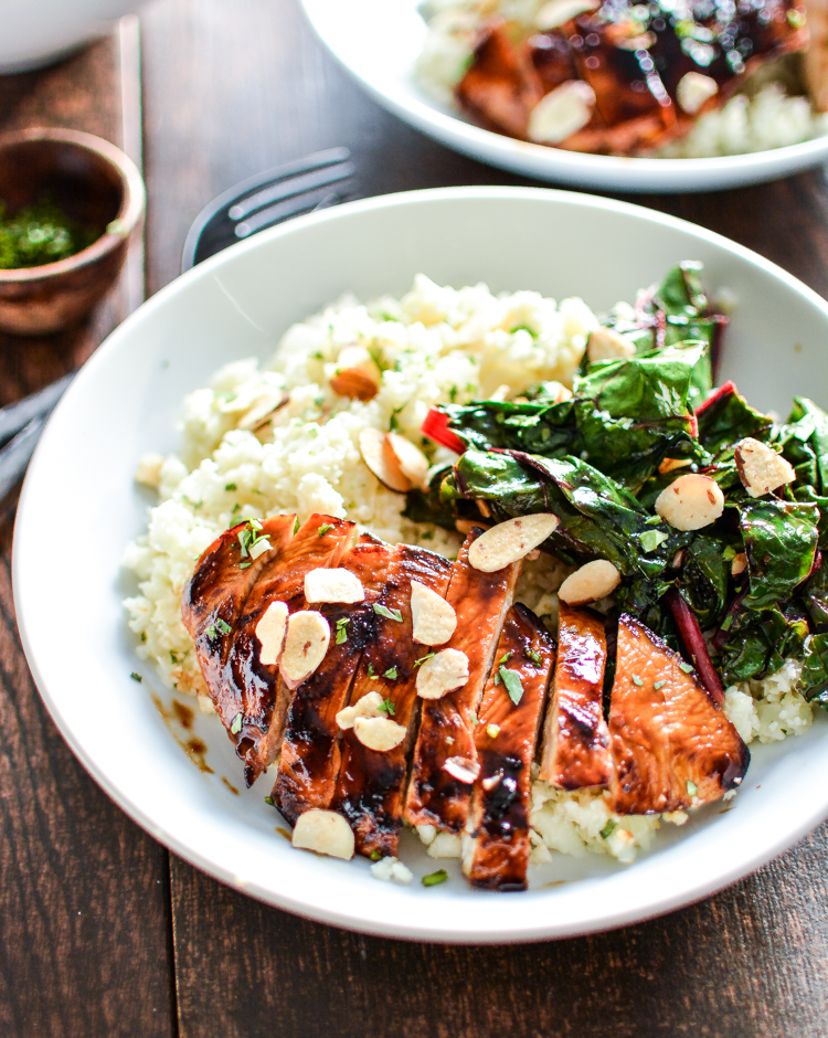 Barbecue Chicken and Cauliflower Couscous Bowls