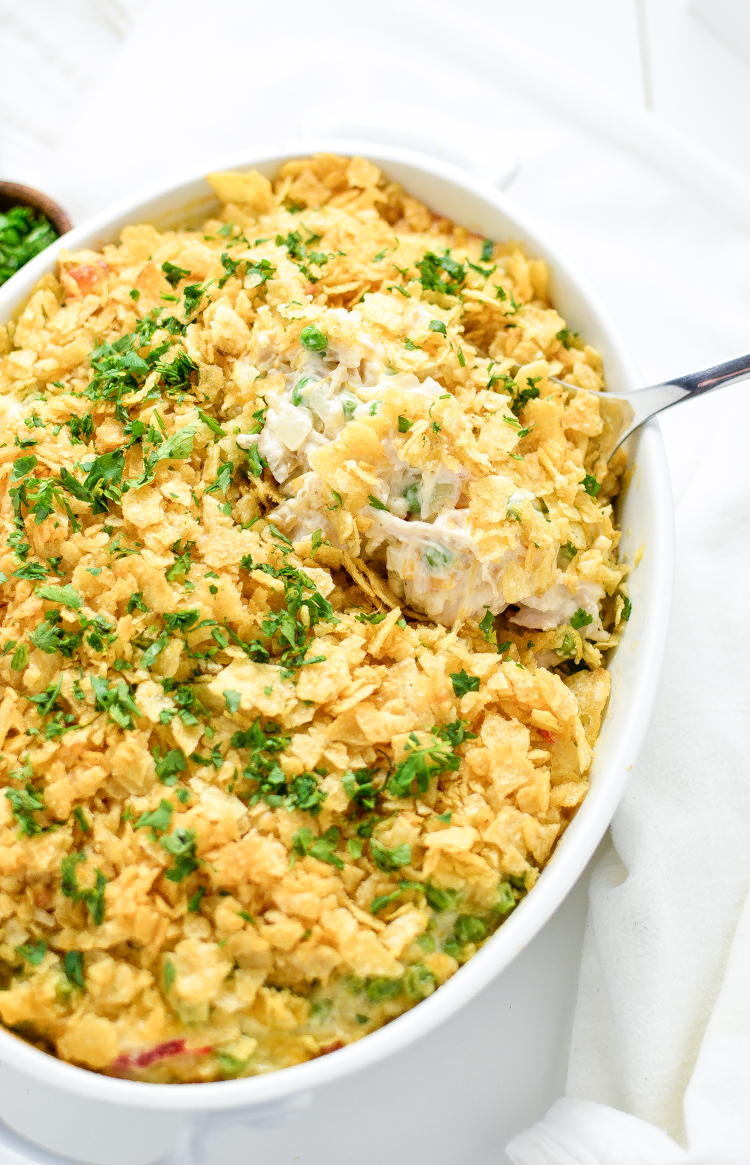 Put those Thanksgiving leftovers to use by making this addicting crunchy turkey casserole!