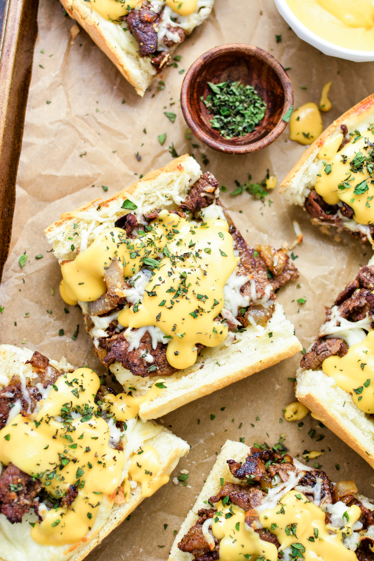 Philly Cheesesteak French Bread Pizza is a fun weeknight meal or the perfect make-at-home appetizer!