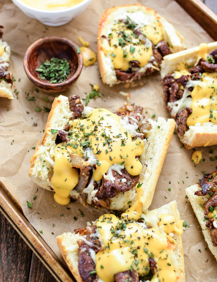 Philly Cheesesteak French Bread Pizza is a fun weeknight meal or the perfect make-at-home appetizer!