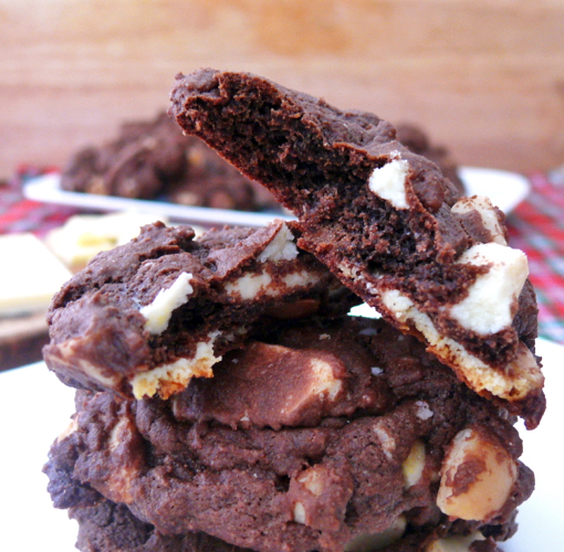 day 9 – double chocolate white chocolate chunk macadamia nut cookies (whew)