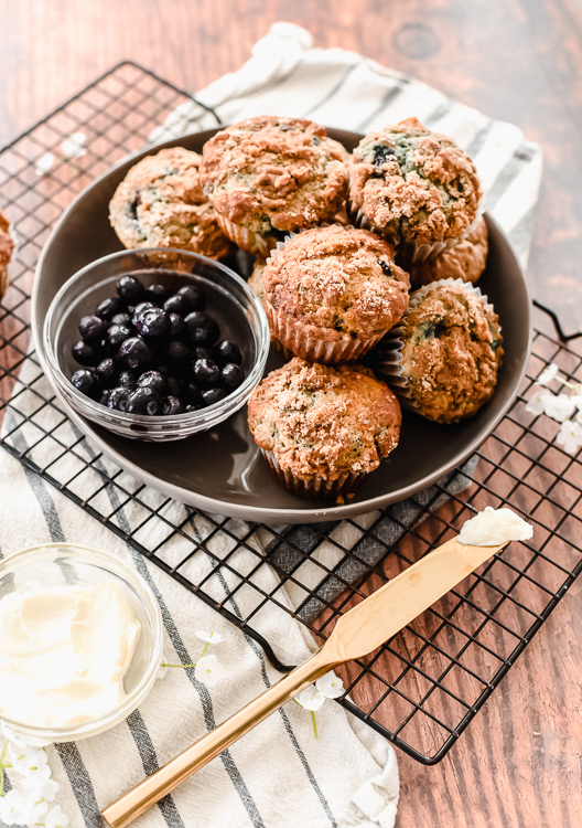 Earl grey blueberry muffins with cinnamon streusel are the perfect tasty addition to your breakfast or brunch menu!