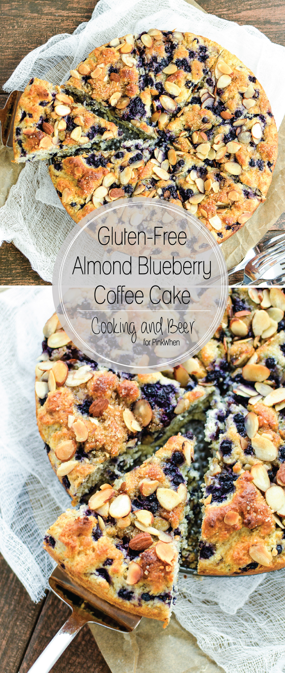 Gluten Free Almond Blueberry Coffee Cake is the perfect breakfast treat to serve with your morning cup of coffee!