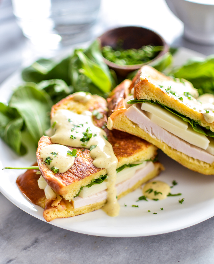 Turkey and Mozzarella Monte Christo Sandwiches with Maple Mustard Sauce are perfect for breakfast, lunch or dinner! | www.cookingandbeer.com