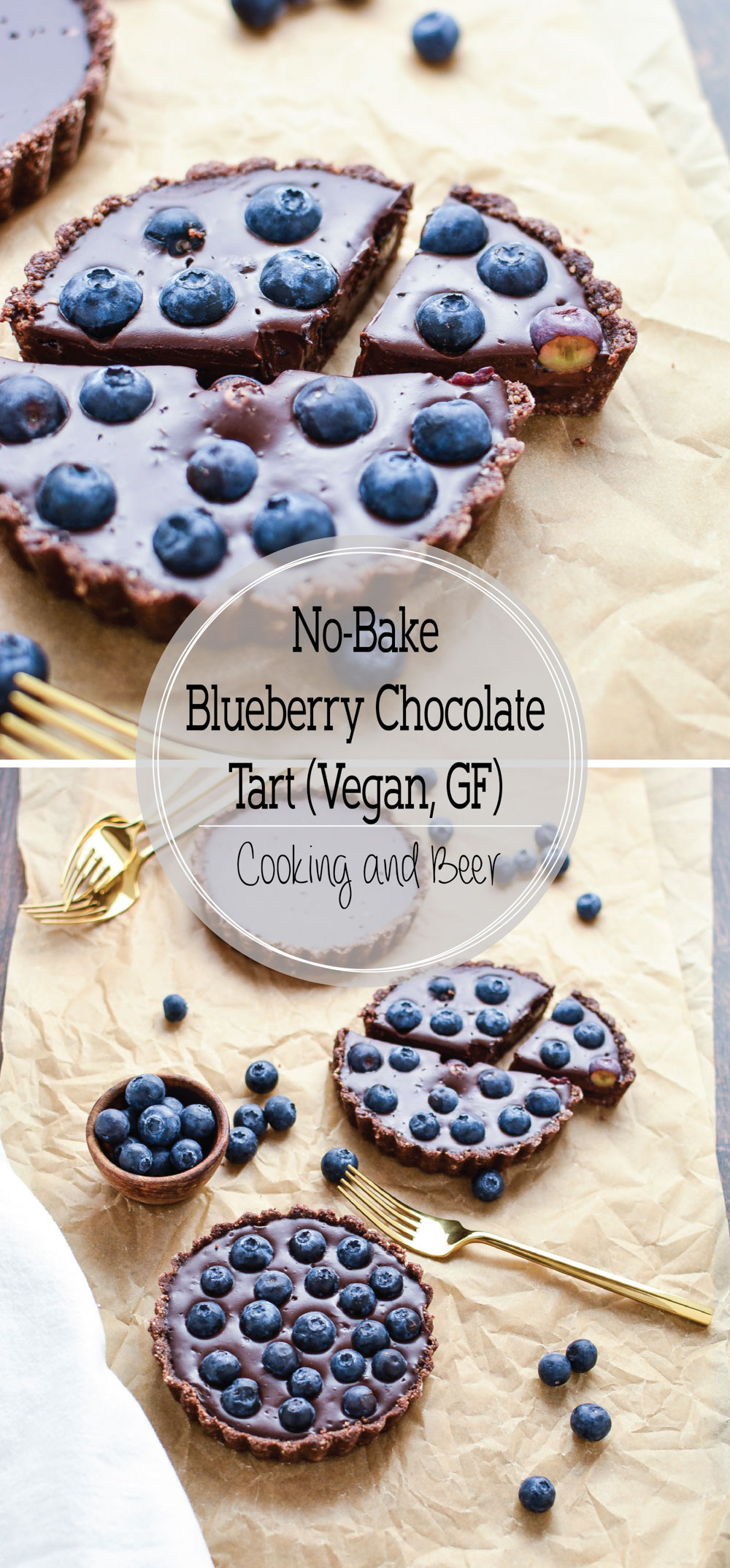 This no-bake blueberry chocolate tart is not only super simple and quick to make, but it is also vegan, gluten-free and paleo-friendly!