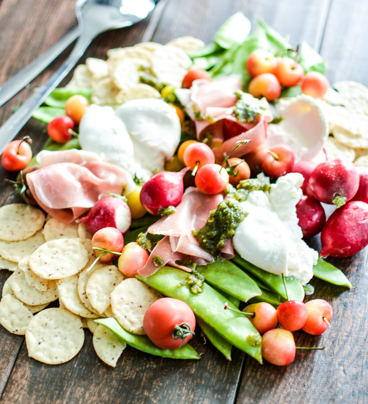 Spring Burrata Salad with Homemade Pesto is a refreshing and delicious way to celebrate spring!