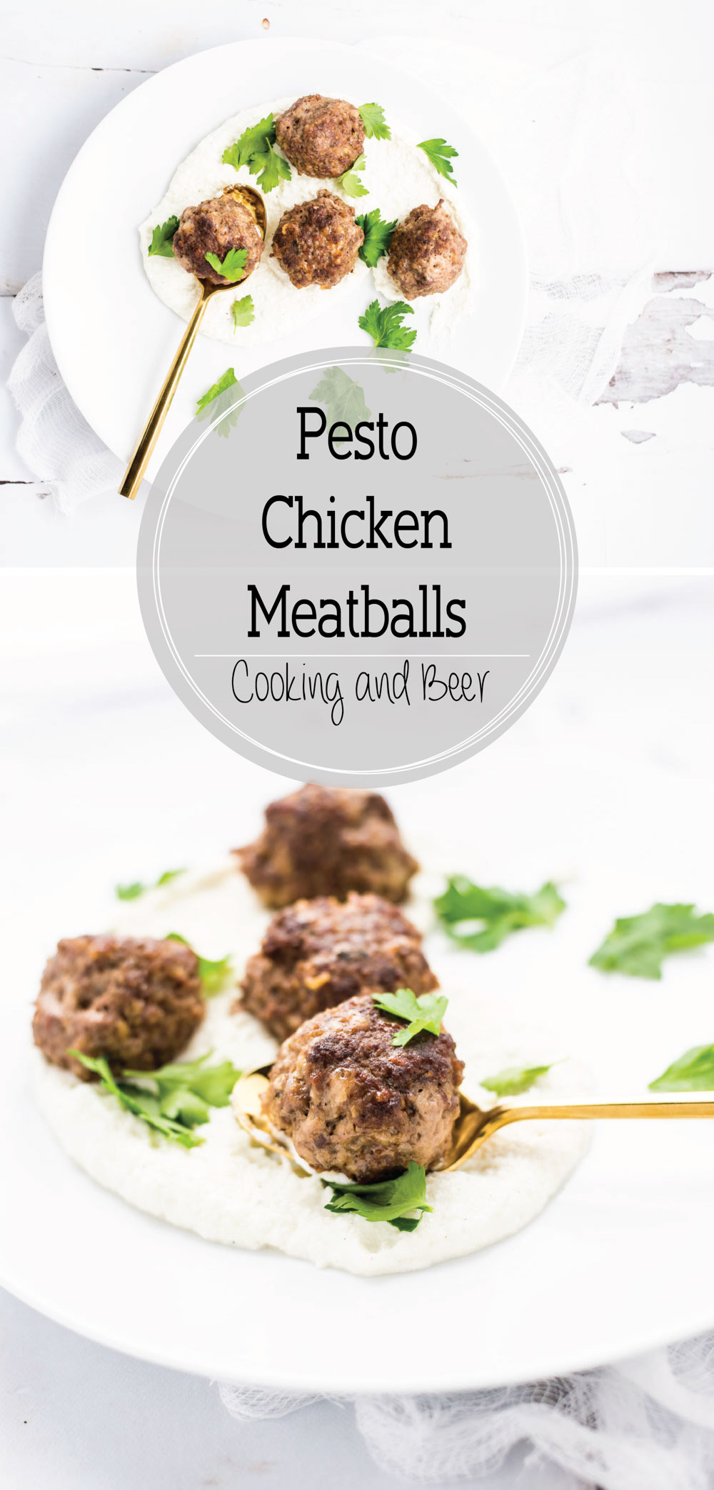 Pesto Chicken Meatballs represent a recipe that's perfect for an elegant dinner party or a quick weeknight meal!