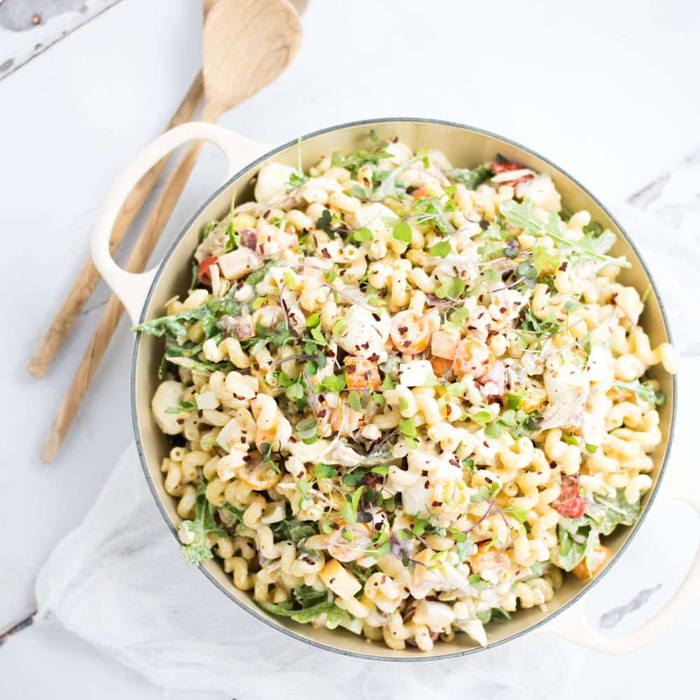 From all-veggie pasta salad to mustard potato salad and from tropical shrimp to herby chicken salad, here are 24 side dishes for a spring picnic!