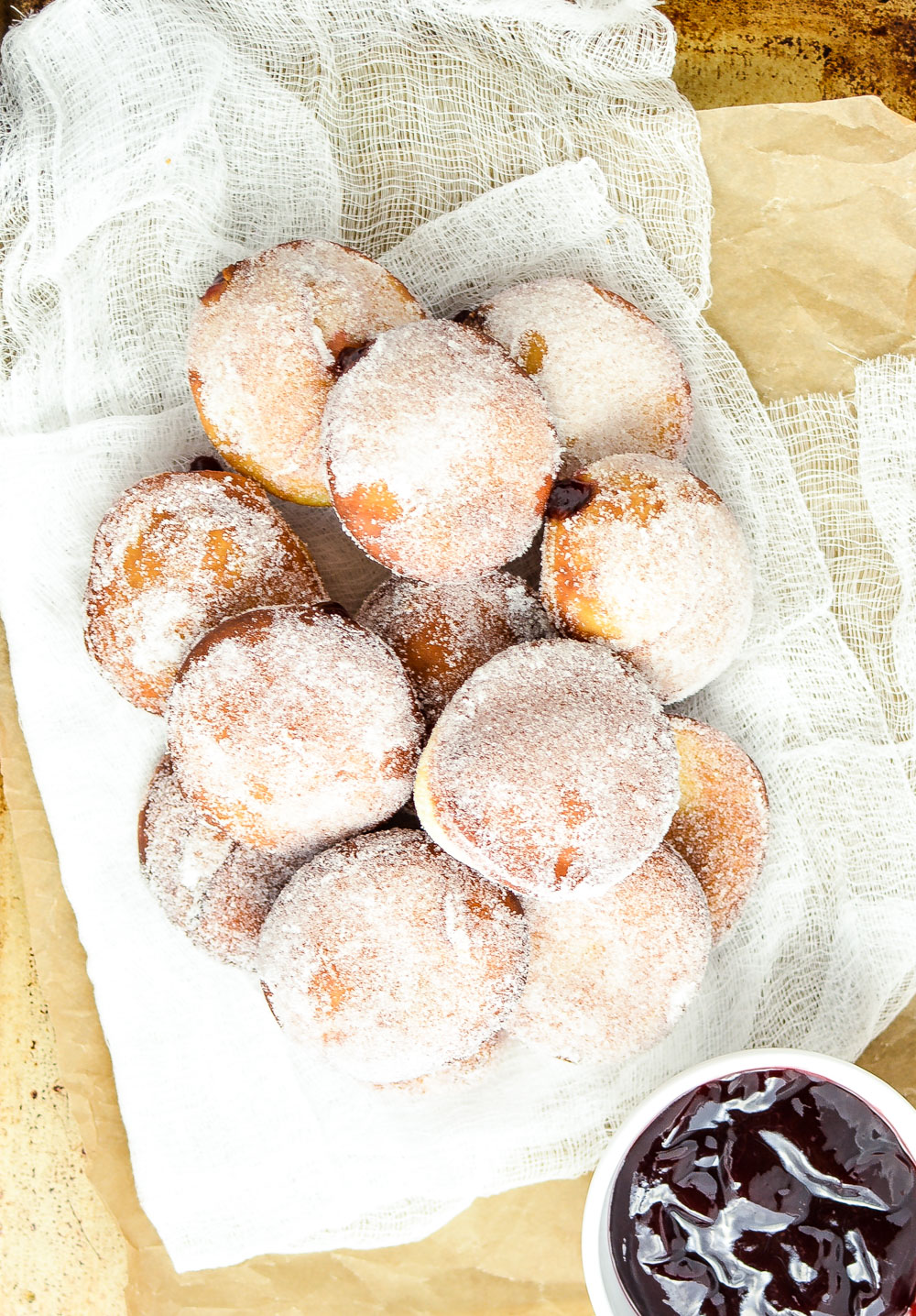 Almond Raspberry Jelly Doughnuts are the perfect sweet treat for breakfast or brunch this spring!