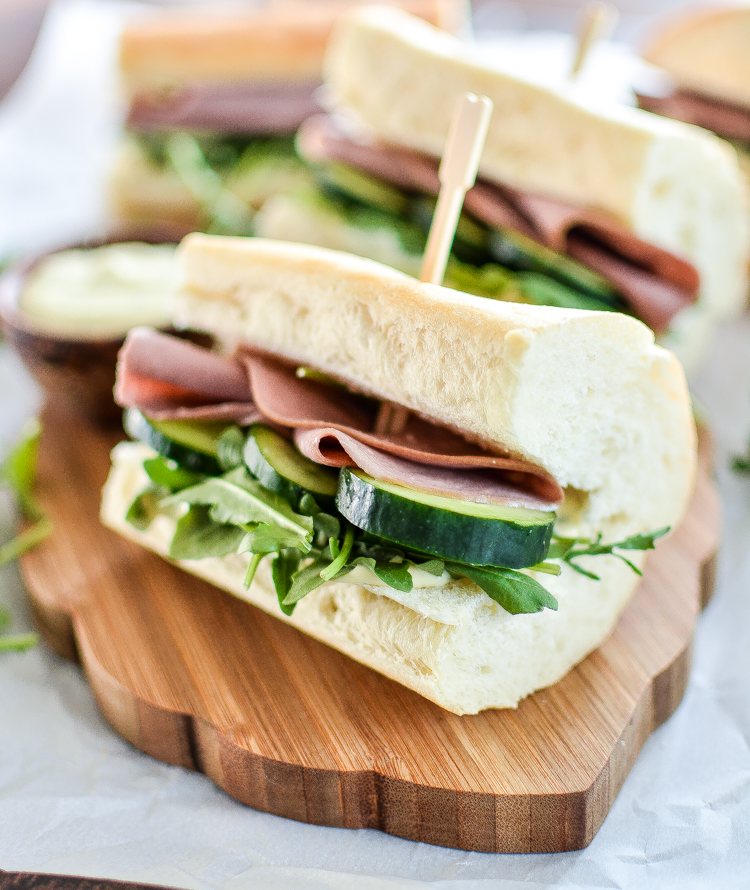 Lunch is served with these Roast Crimson meat Sandwiches with Horseradish Mustard! | www.cookingandbeer.com  Roast Crimson meat Sandwiches with Horseradish Mustard roastbeefsammies2