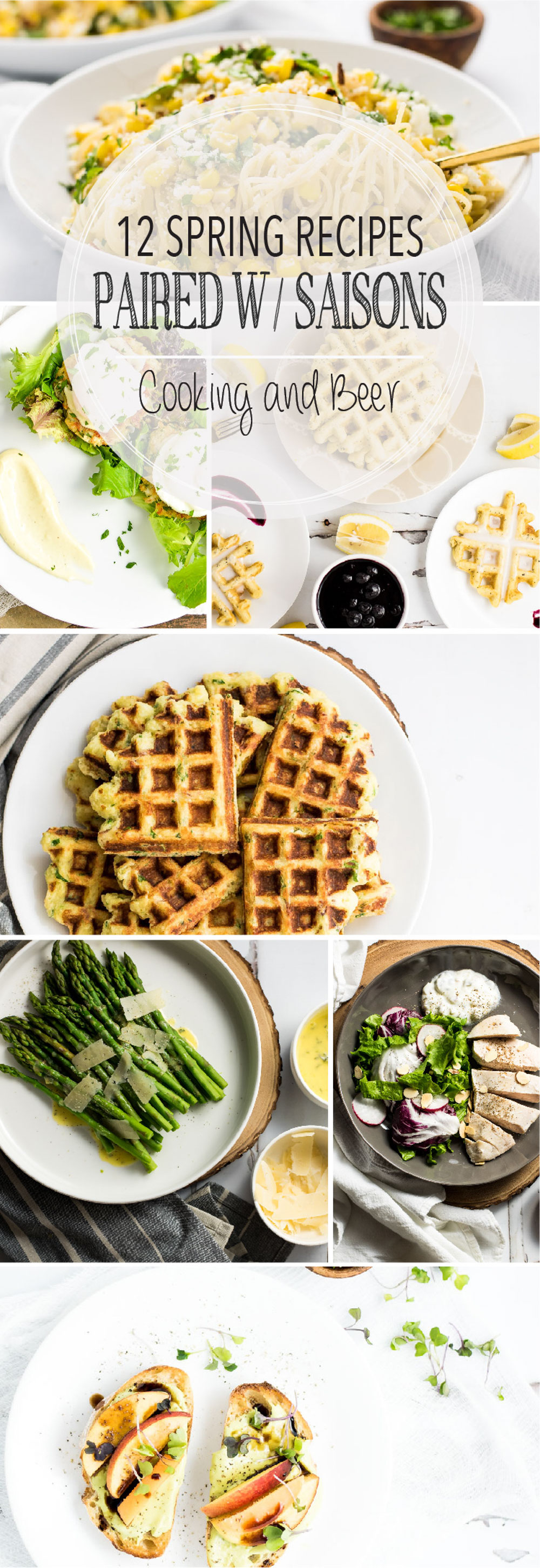 From light spring pasta dishes to lavender crepes and from steamed asparagus to avocado toast, here are 12 spring recipes paired with saisons!