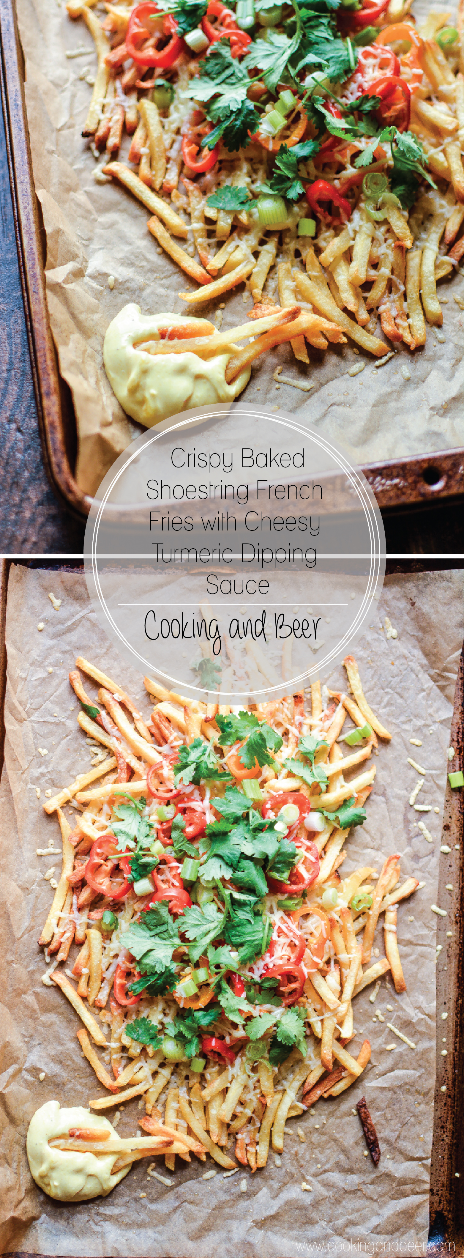 Crispy Baked Shoestring French Fries are a simple and quick game day recipe that will keep you out of the kitchen and enjoying the game!