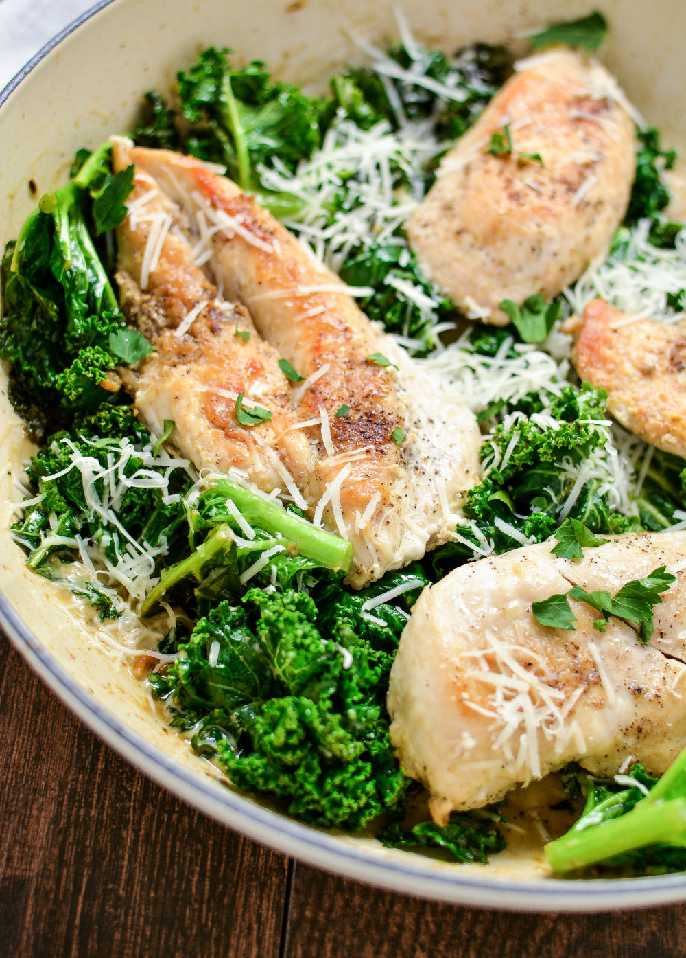 Skillet Chicken Caesar Salad is a fun twist on a classic recipe that's flavorful and full of texture!