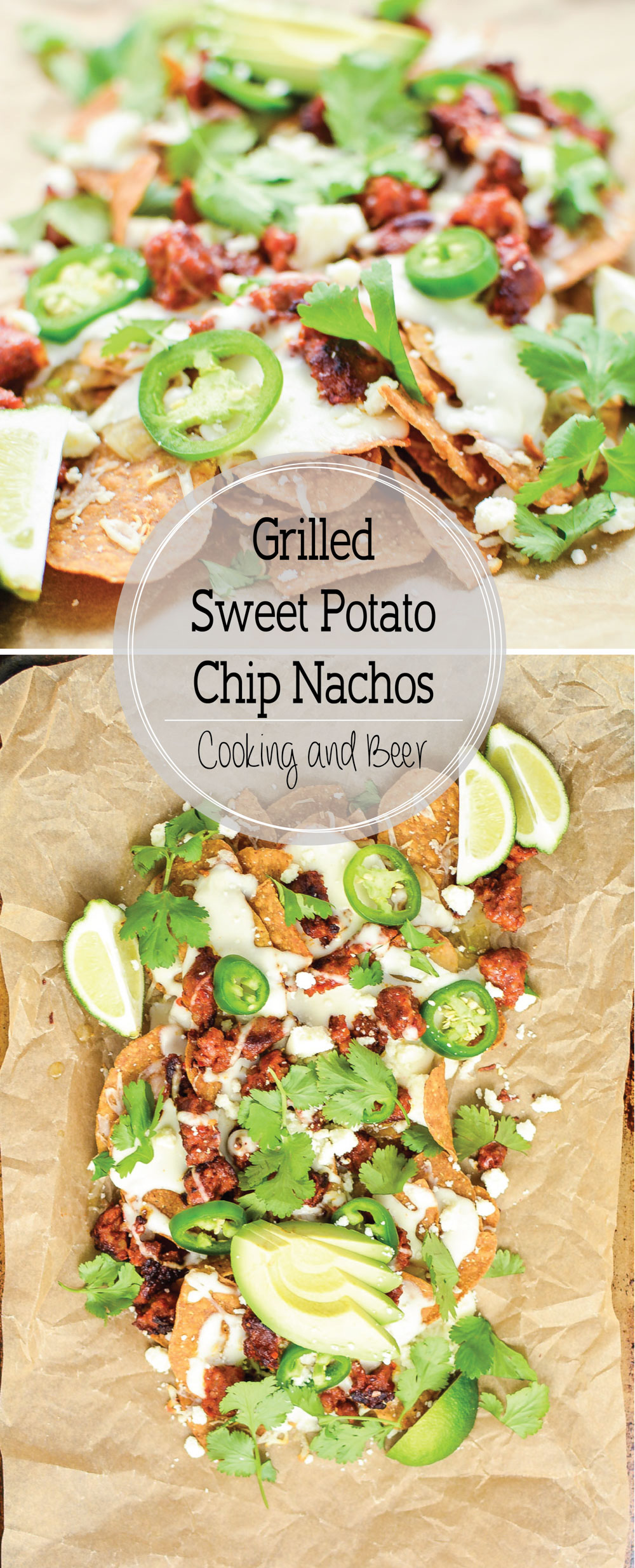 Grilled Sweet Potato Chip Nachos are a fun way to put that grill to use! They have the perfect spice factor!