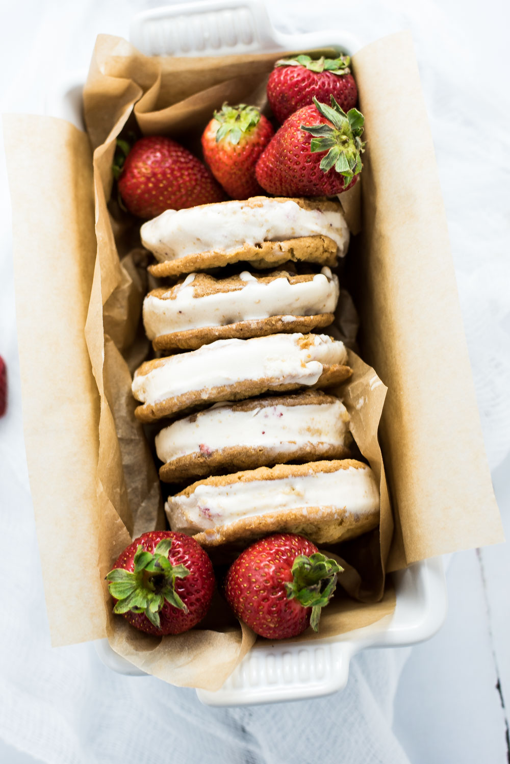 Strawberry Ice Cream Sandwiches are a refreshing way to cool down this summer!