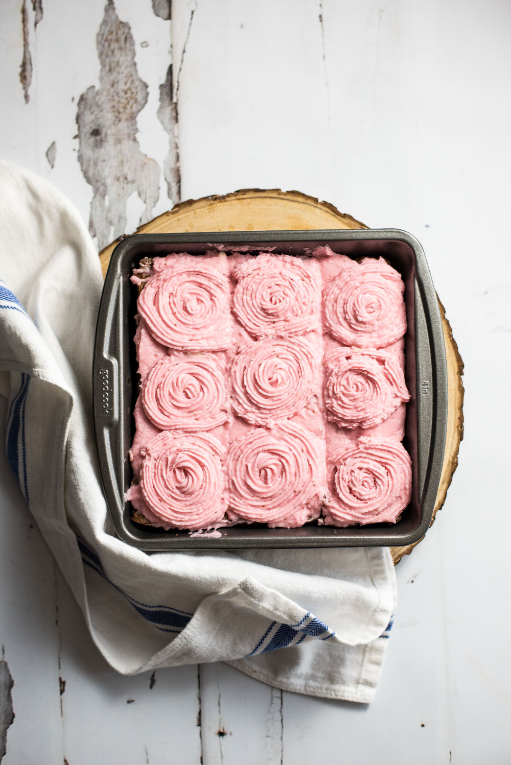 These Fudgy Chocolate Stout Brownies with Strawberry Buttercream are the perfect spring treat. They are bursting with strawberry flavor!