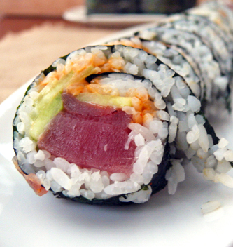 spicy tuna rolls: sushi – it can be done folks!