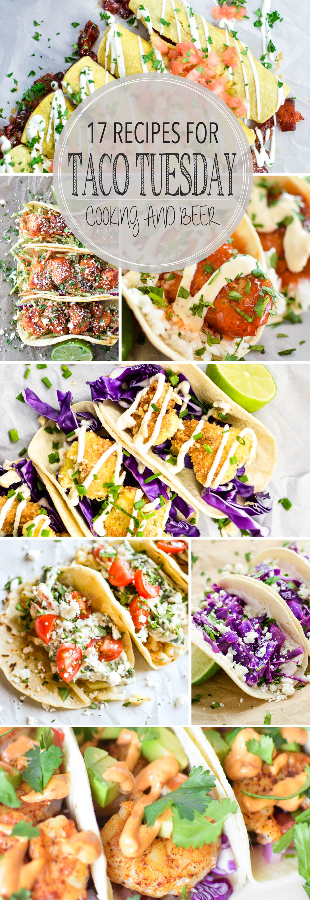 From oven fried Korean chicken tacos to scrambled egg breakfast tacos, here are 17 recipes PERFECT for Taco Tuesday!