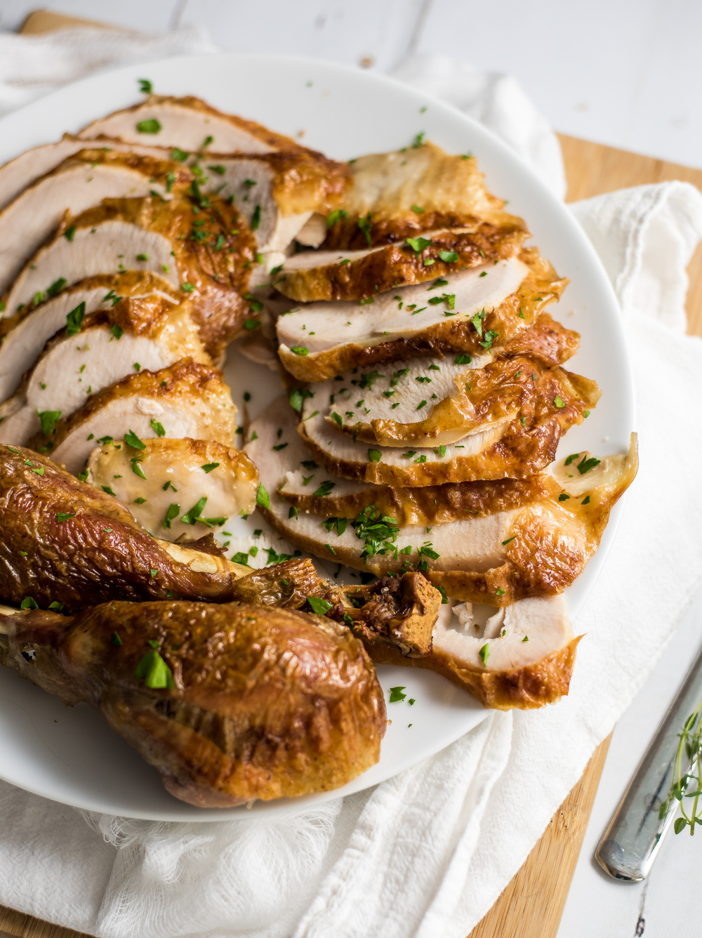 Maple bourbon tamarind roast Thanksgiving turkey is the perfect way to spruce up your traditional Thanksgiving Day spread.