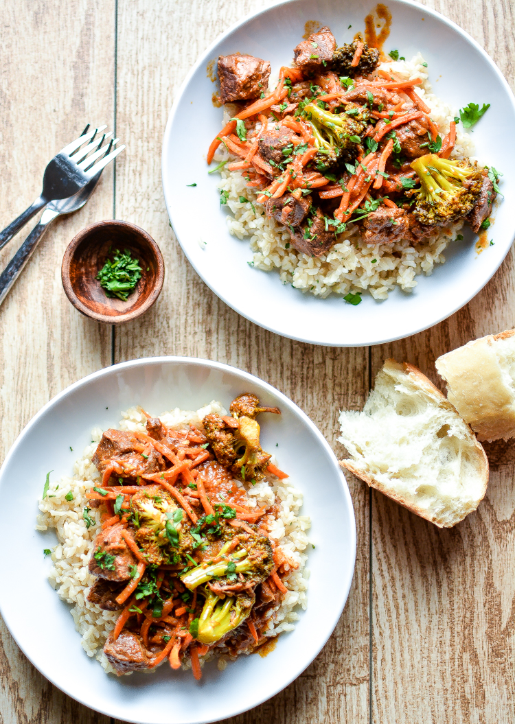 Slow Cooker Thai Beef Stew: a simple recipe that's delicious and good for you! | www.cookingandbeer.com