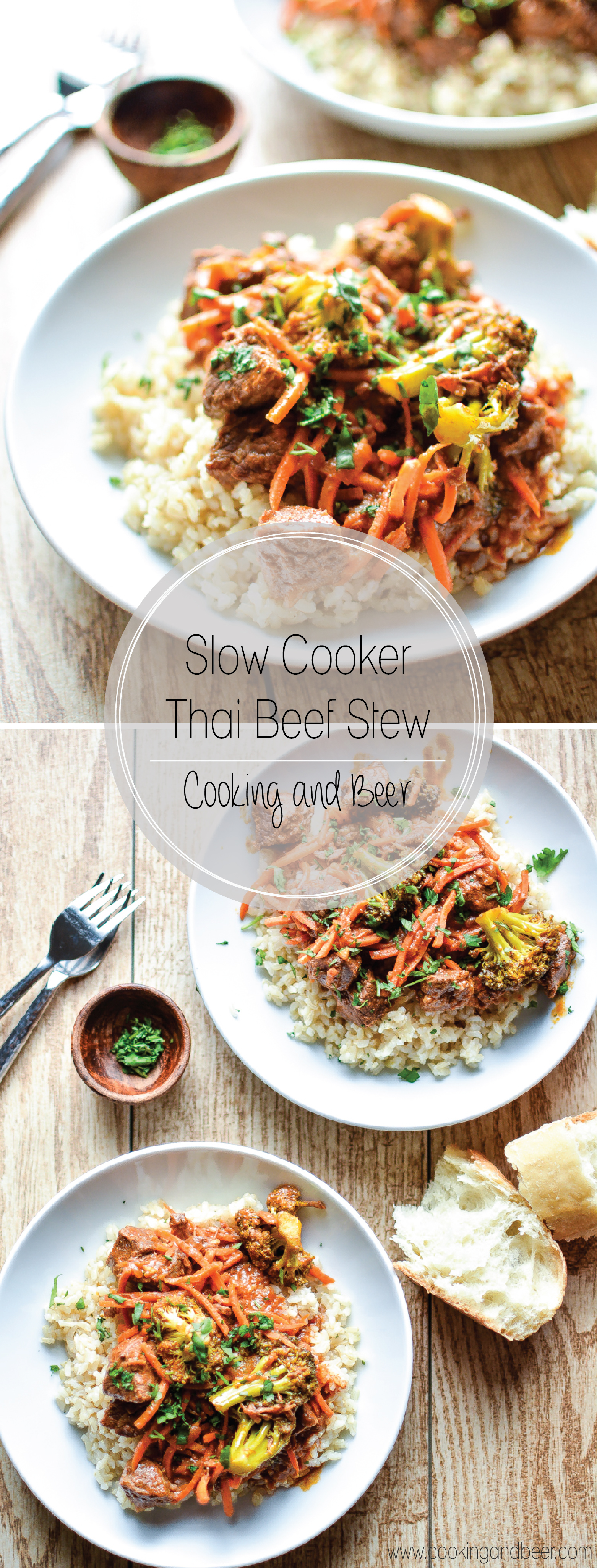 Slow Cooker Thai Beef Stew: a simple recipe that's delicious and good for you! | www.cookingandbeer.com