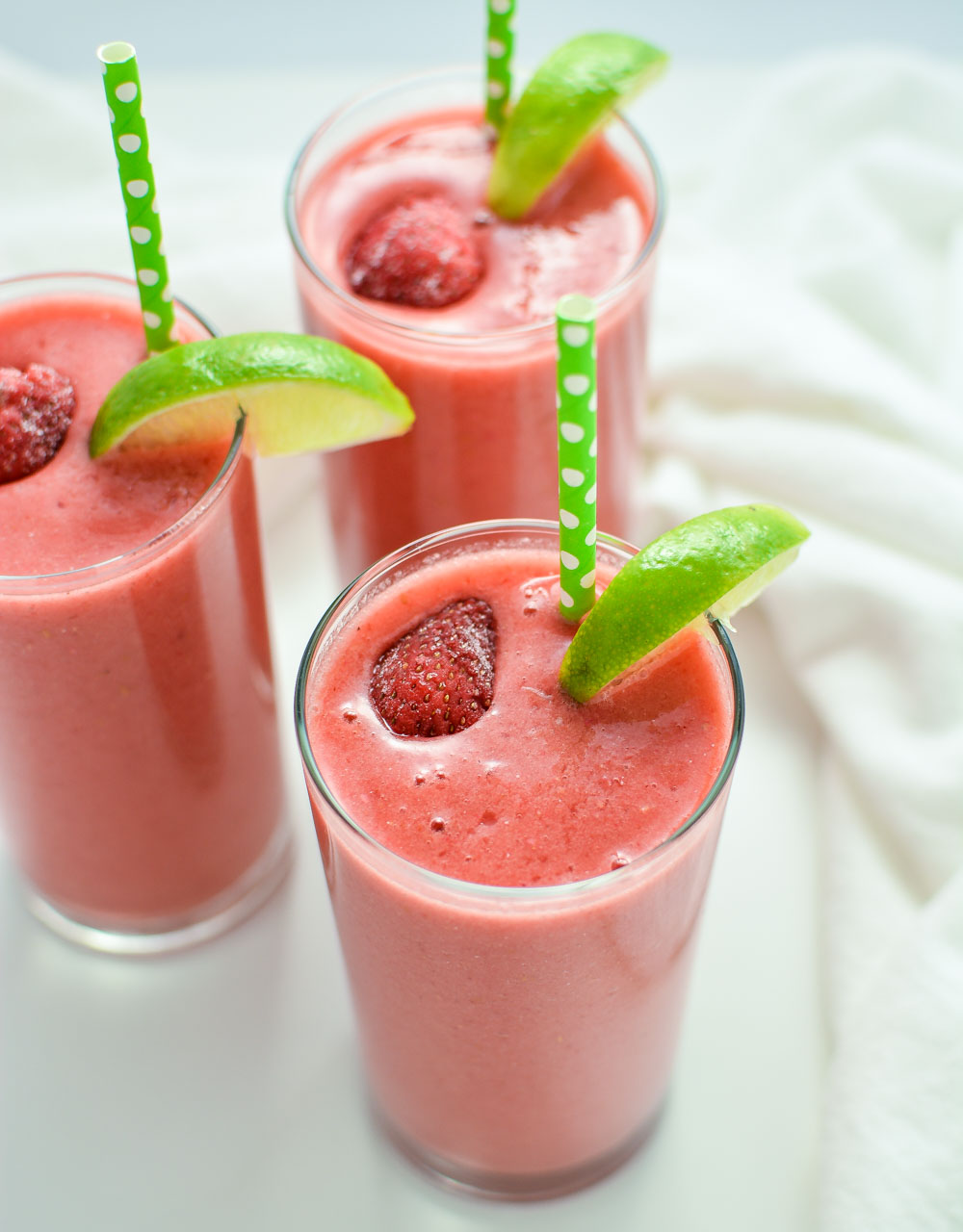 Triple Berry Limeade Smoothies - a tart, refreshing, and satisfying way to start your day!