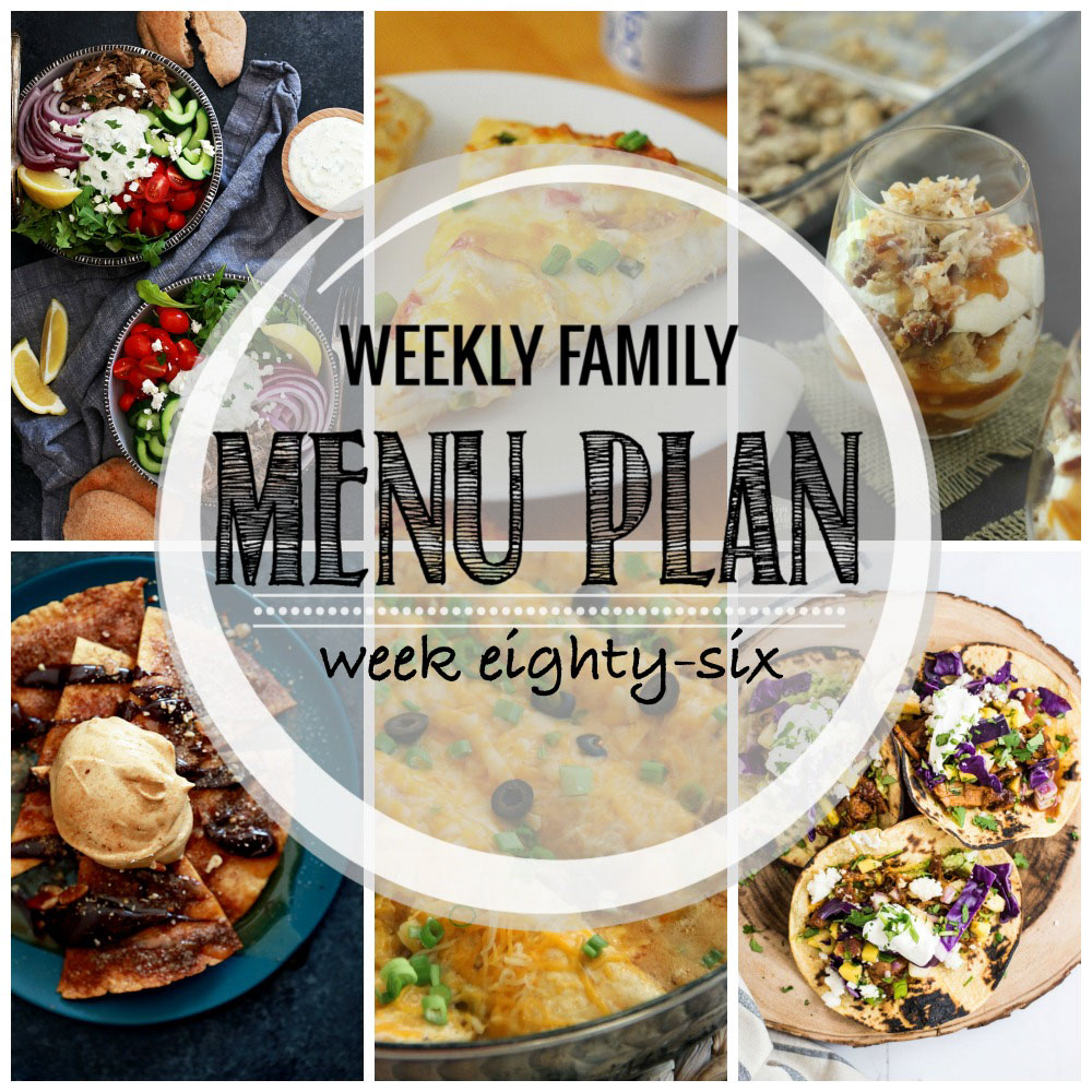 Weekly Family Menu Plan - Week Eighty-six is brought to you by a group of food bloggers who love to plan ahead! A weekly edition of thoughtfully prepared recipes is rounded up to get you through those busy weeks! | www.cookingandbeer.com