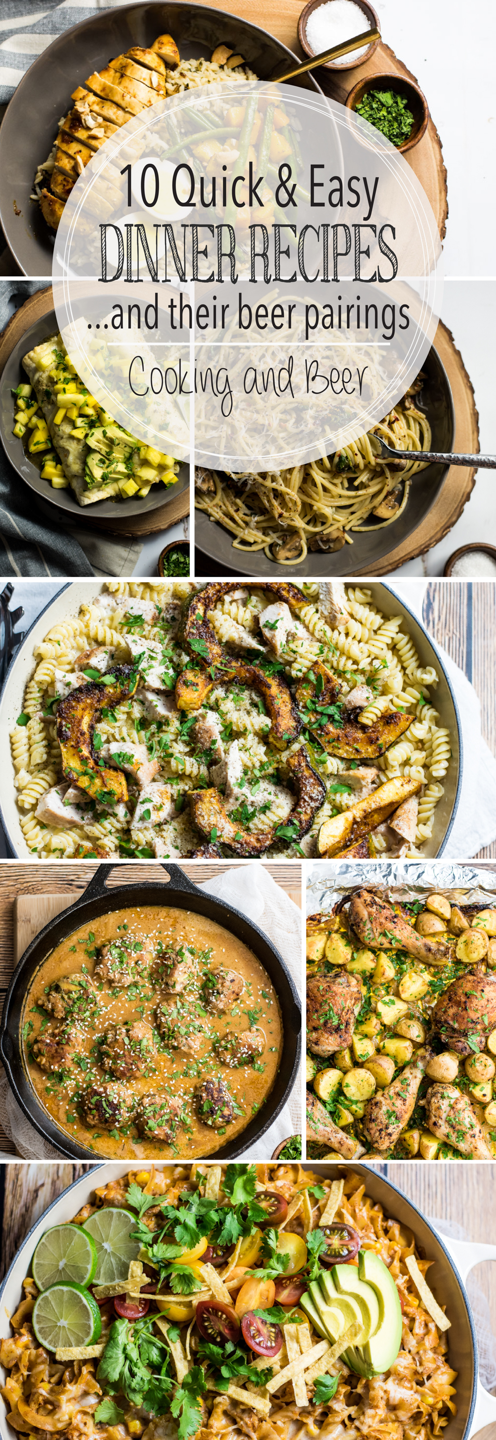 From 30-minute pasta dishes to tropical enchiladas and from one-pan chicken dishes to simple turkey meatballs, here are 10 Quick and Easy Dinner Recipes.