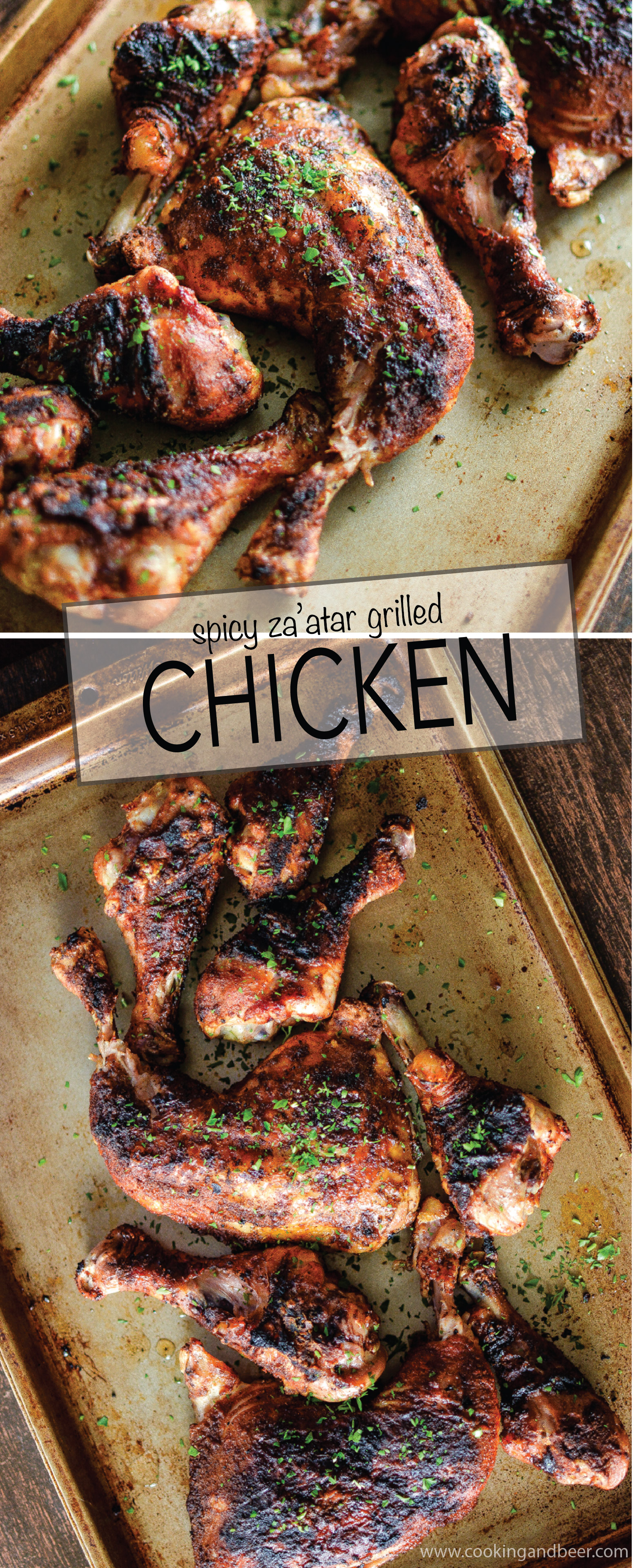 Spicy Za'atar Grilled Chicken is a recipe that's perfect for a summer barbecue! | www.cookingandbeer.com
