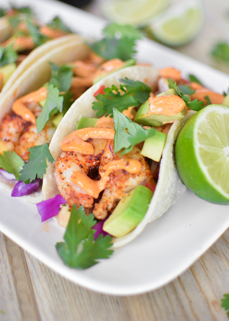 Grilled Saison Shrimp Tacos with Pomegranate SalsaCooking and Beer